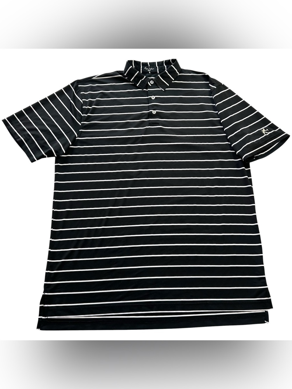 Byron Nelson Wake Forest Walking Deacons Men’s Striped Polo Shirt Golf Black L